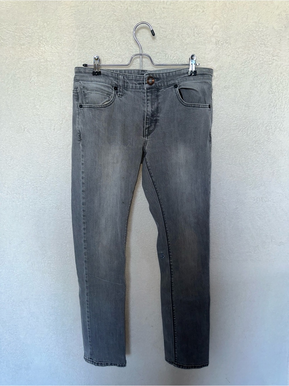 Volcom Men's Grey Slim Straight Jeans
